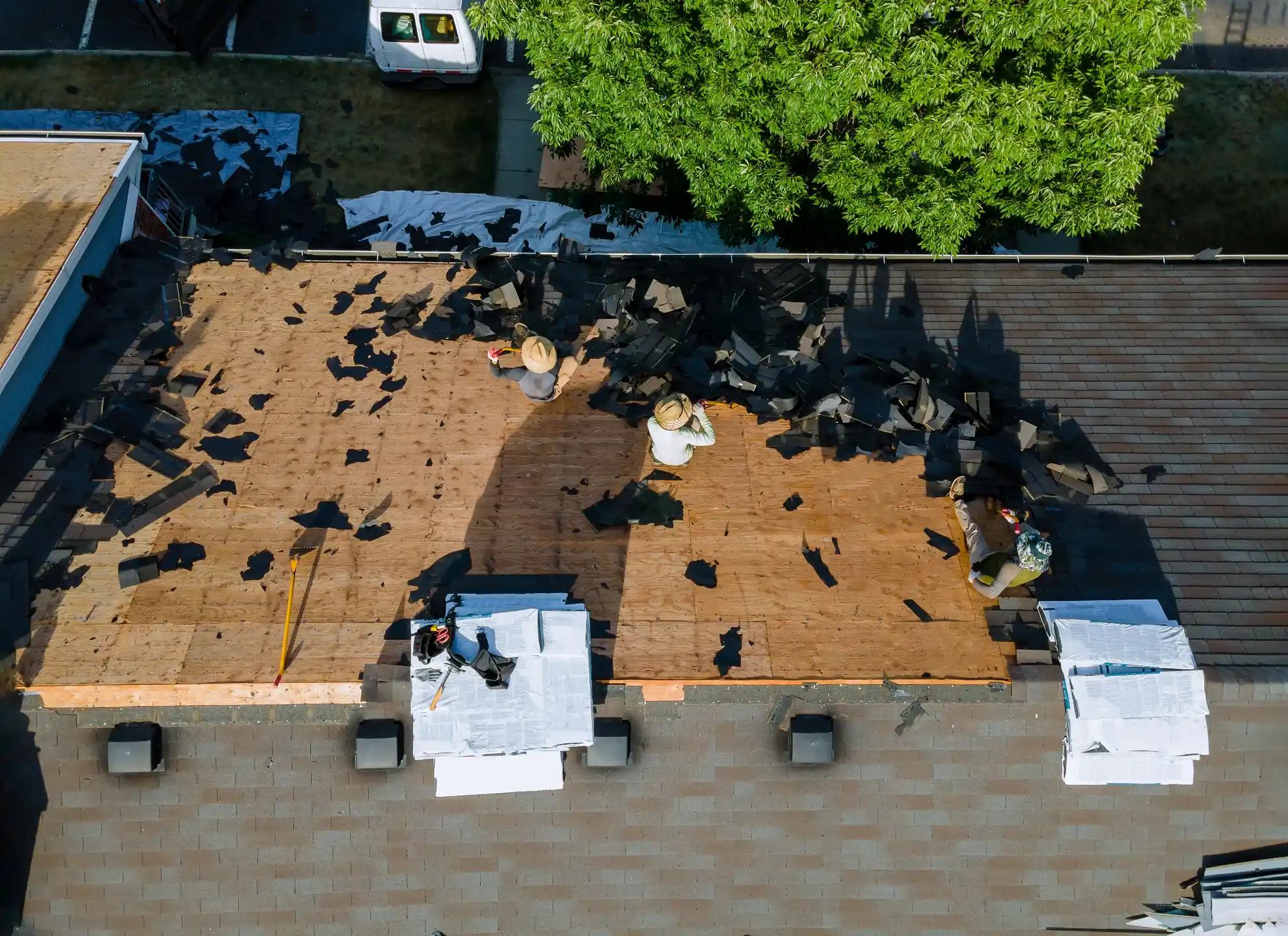 Flat roof on a commercial building in Connecticut